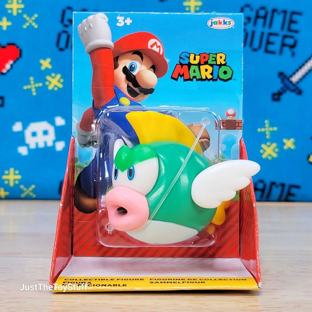 SOLD OUT - Jakks Pacific Super Mario Green Deep Cheep 2.5" World of Nintendo
